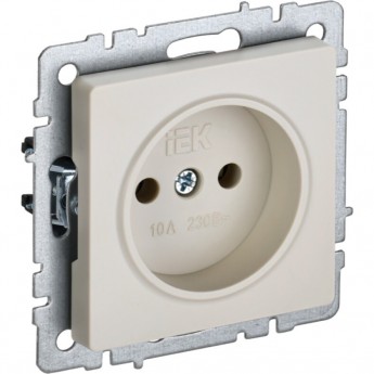 Розетка 1-местная без заземления без защитных шторок IEK BRITE 10А РС10-1-0-БрКр бежевый - BR-R10-10-K10 Розетка 1-местная без заземления без защитных шторок IEK BRITE 10А РС10-1-0-БрКр бежевый - BR-R10-10-K10