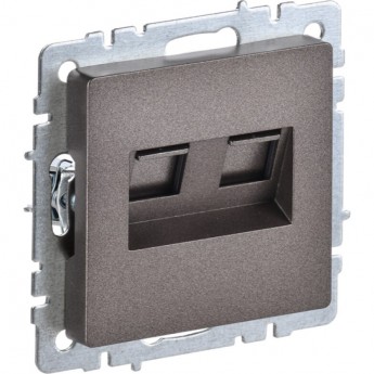 Розетка двойная IEK BRITE RJ11+RJ45 кат.5E РК/Т12-БрТБ темная бронза - BR-KT20-O-1-K45 Розетка двойная IEK BRITE RJ11+RJ45 кат.5E РК/Т12-БрТБ темная бронза - BR-KT20-O-1-K45